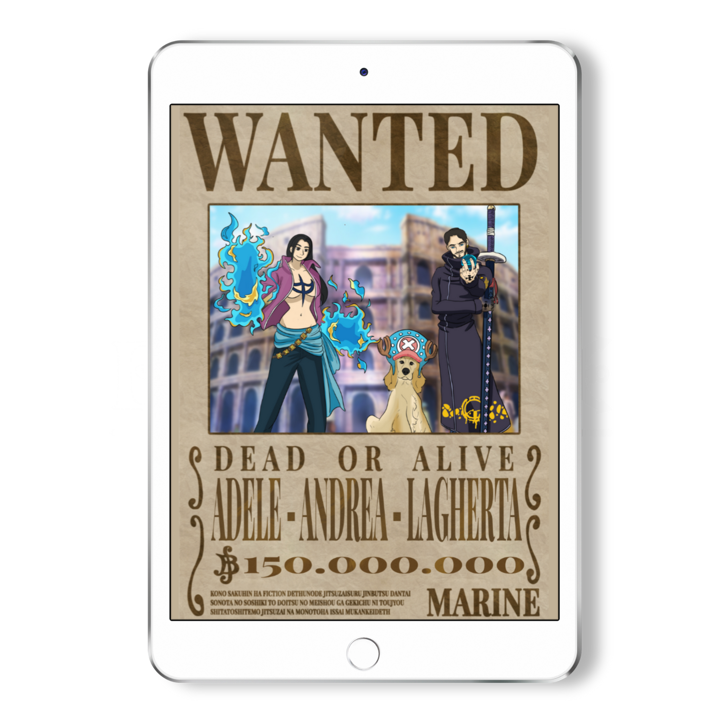 Wanted Poster One Piece Style