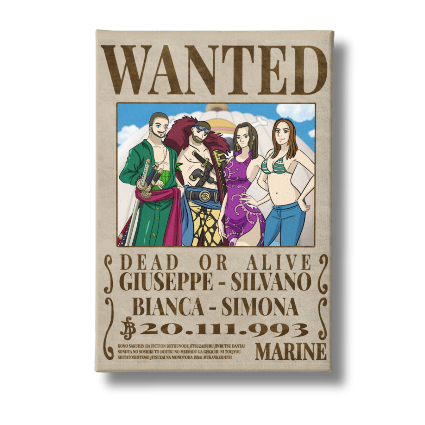 Wanted Poster One Piece Style