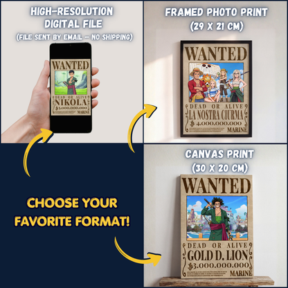 Custom One Piece Wanted Poster